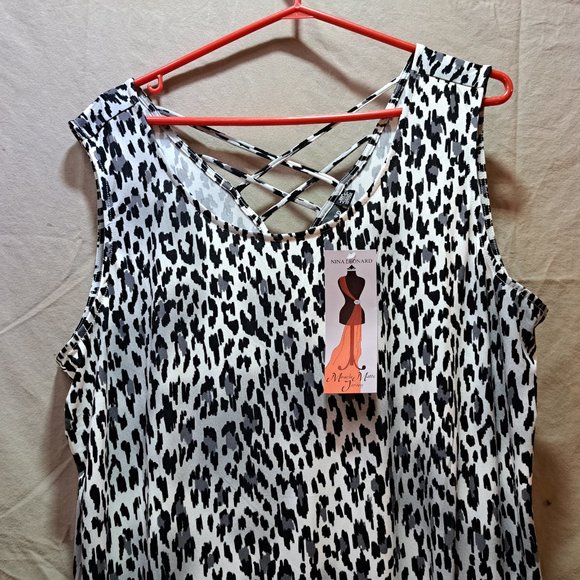 Woman's long summer dress leopard print - Picture 8 of 9